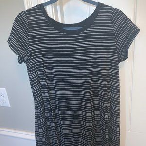 Cotton-On Black & White Striped T-Shirt Dress